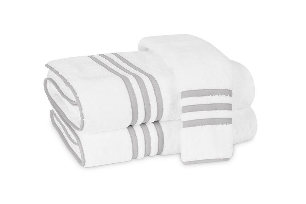 Matouk Newport Bath Towels in Sterling | Fig Linens and Home