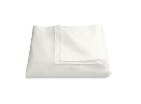 Nocturne Hemstitch Bone Duvet Cover | Matouk Sateen Bedding