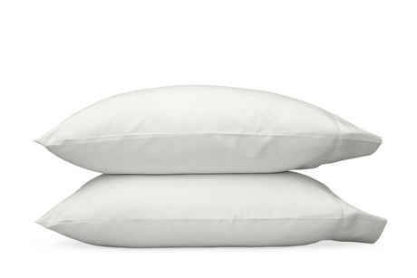 Nocturne Hemstitch Bone Pillowcases | Matouk Sateen Bedding