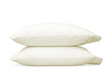 Nocturne Hemstitch Ivory Pillowcases | Matouk Sateen Bedding