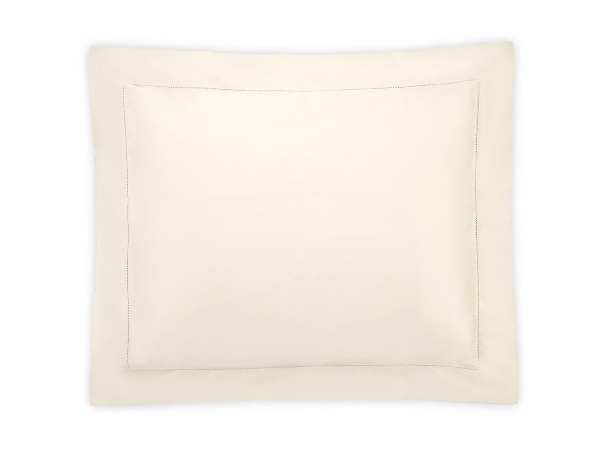 Nocturne Hemstitch Ivory Sham | Matouk Sateen Bedding