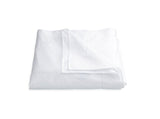 Nocturne Hemstitch White Duvet Cover | Matouk Sateen Bedding