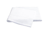 Nocturne Hemstitch White Flat Sheet | Matouk Sateen Bedding