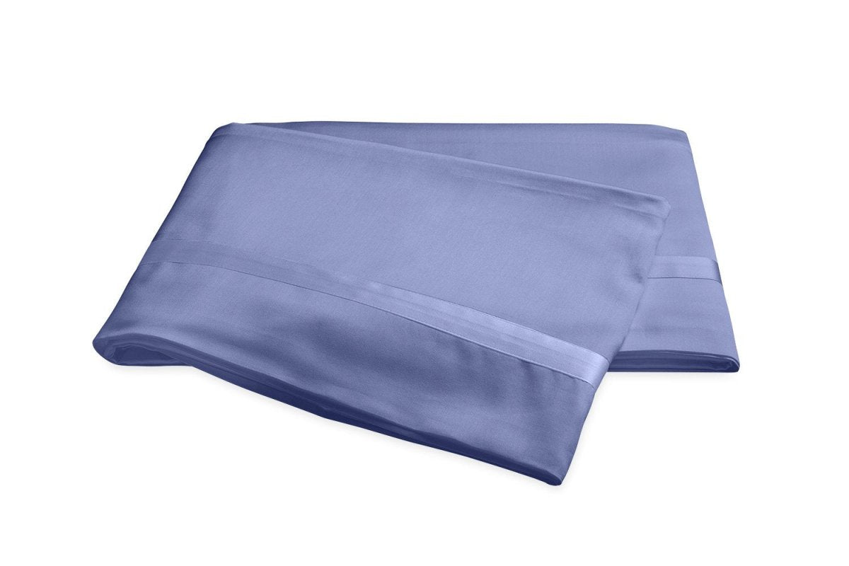 Matouk Nocturne Azure Flat Sheet | Fig Linens