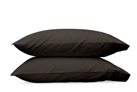 Pillowcases - Matouk Nocturne Black Bedding at Fig Linens and Home