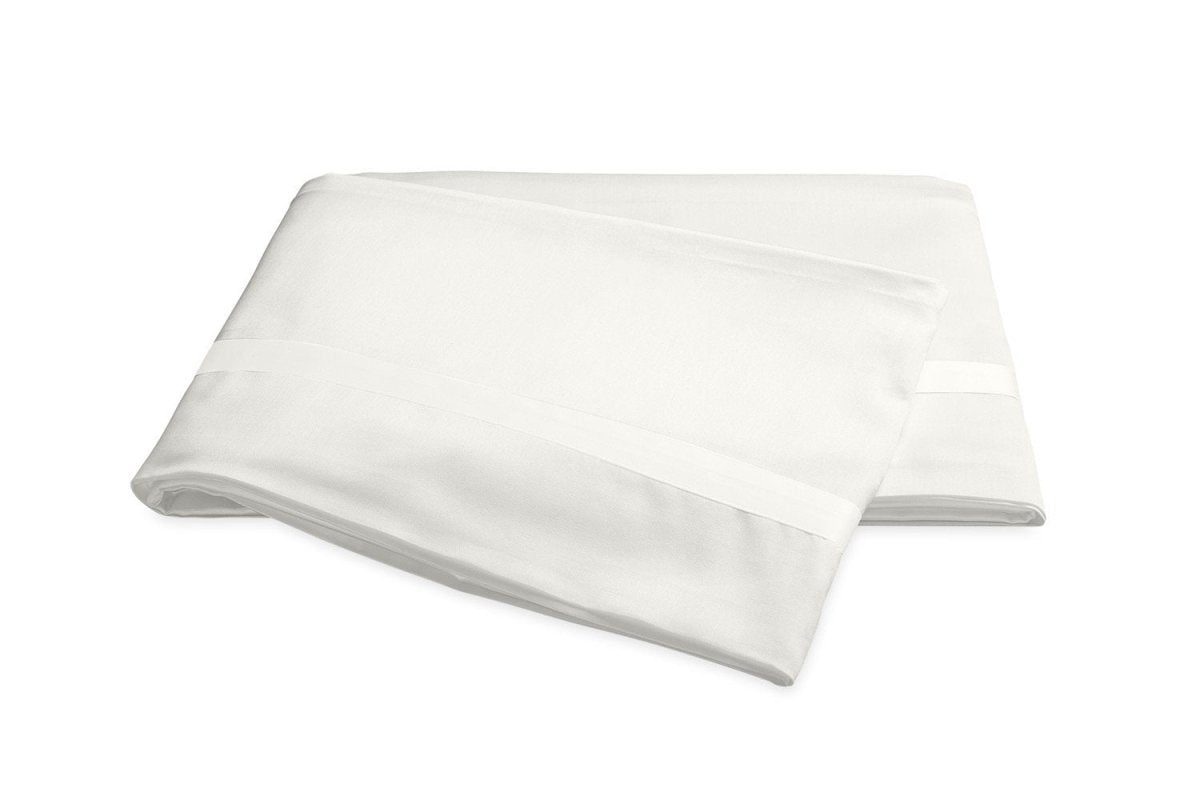 Matouk Nocturne Bone Flat Sheet | Fig Linens