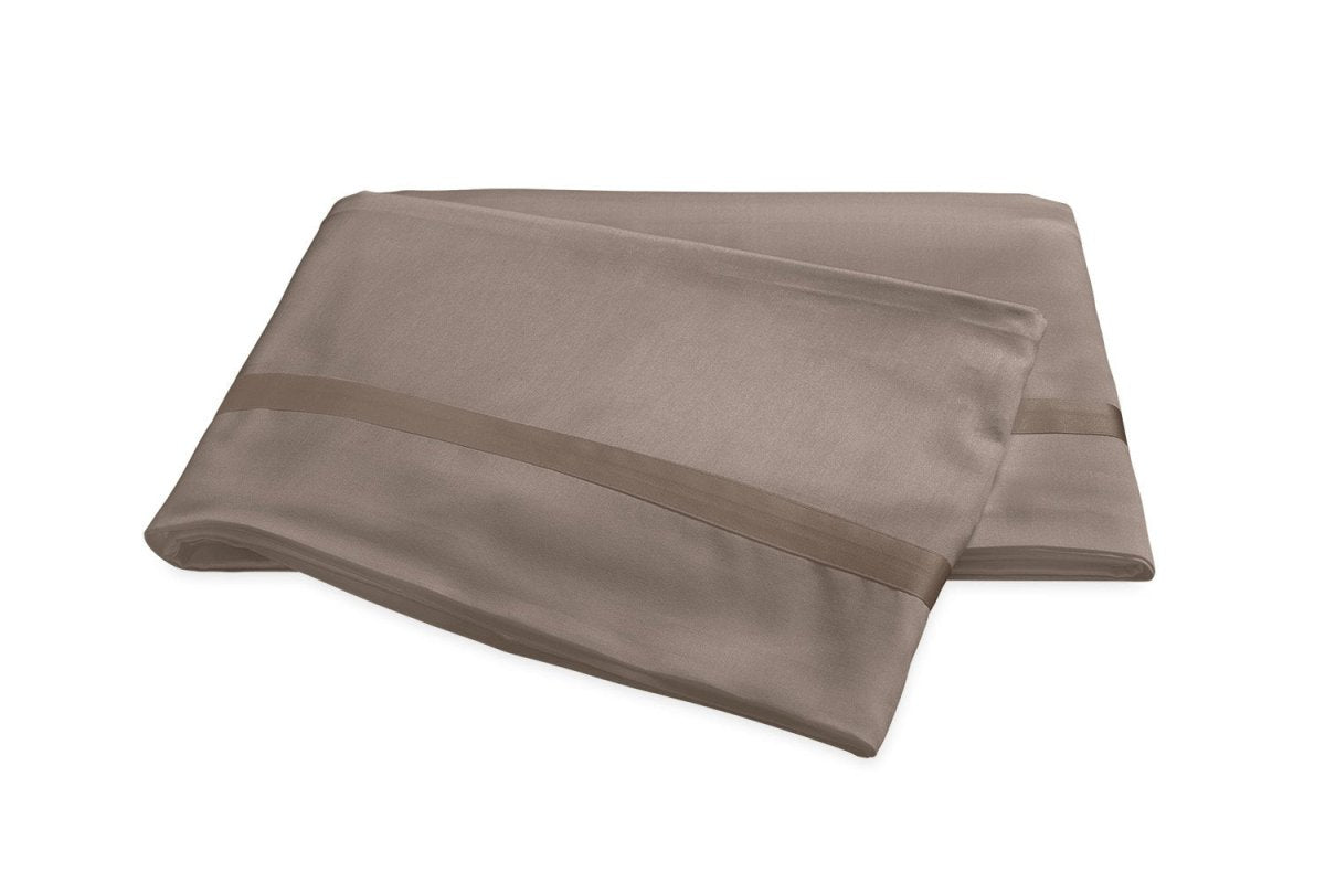 Matouk Nocturne Mocha Flat Sheet | Fig Linens