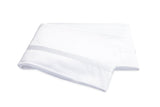 Matouk Nocturne White Flat Sheet | Fig Linens