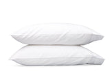 Pillowcases - Matouk Nocturne Sateen Bedding in White at Fig Linens and Home