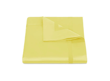 Matouk Duvet Cover - Nocturne Sateen Lemon Yellow Bedding at Fig Linens and Home