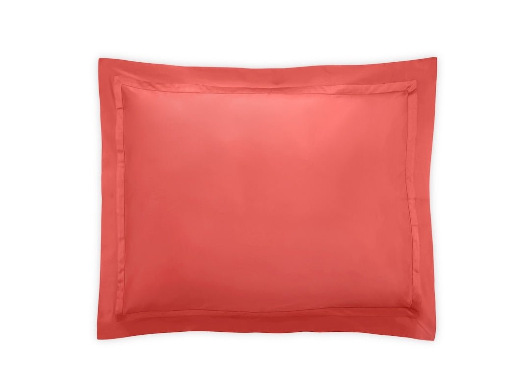 Pillow Sham - Matouk Nocturne Sateen Bedding in Coral at Fig Linens and Home