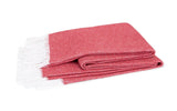 Pezzo Redberry Cotton Throw | Matouk Blankets at Fig Linens and Home