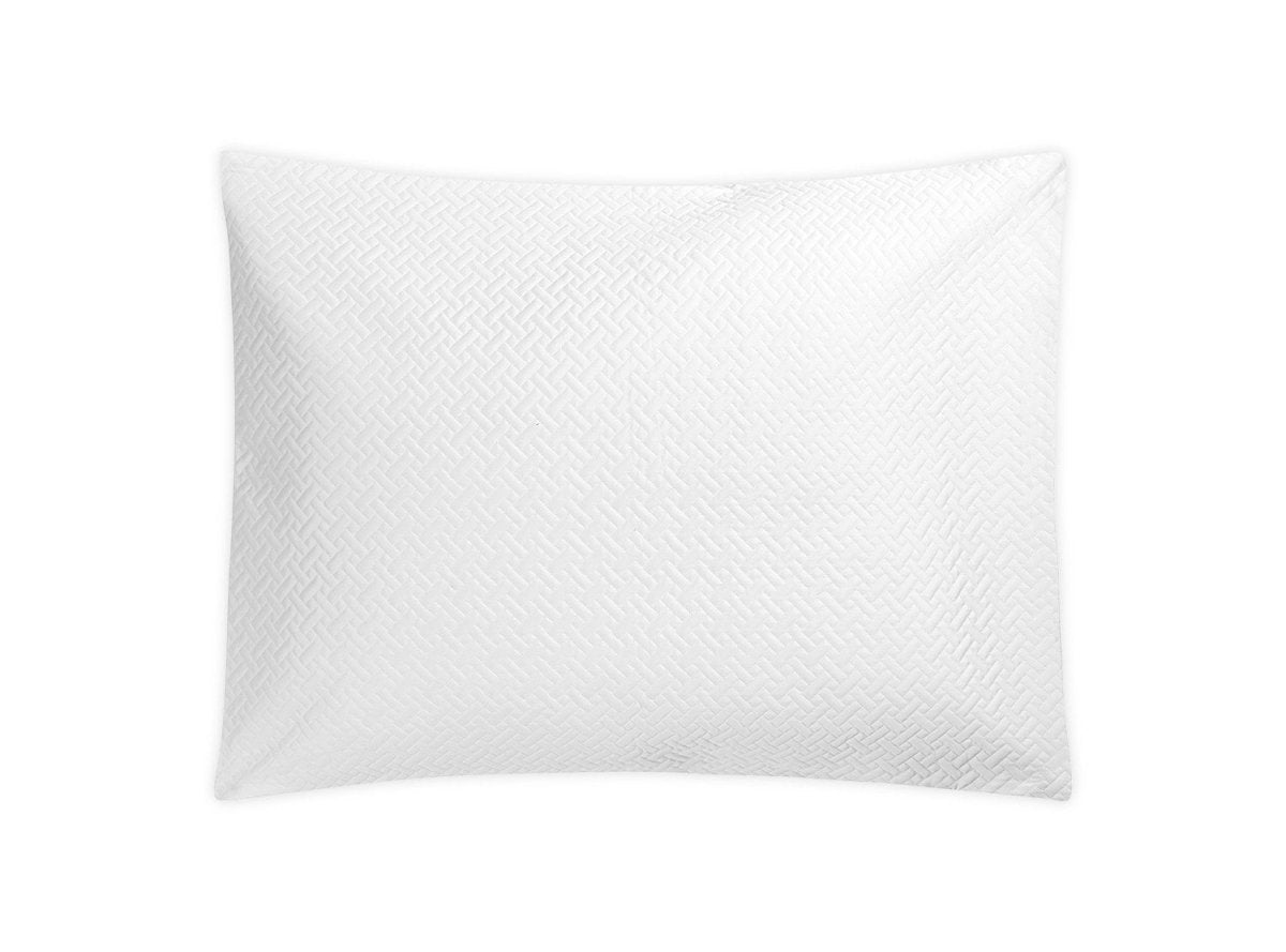 Pillow Sham - Matouk Basketweave White - Fig Linens and Home