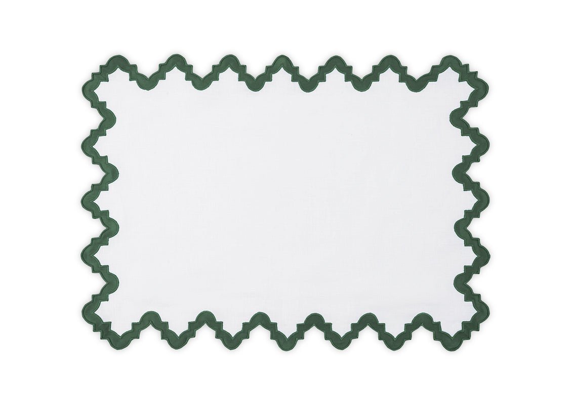 Placemat - Matouk Aziza Placemat in Green at Fig Linens and Home