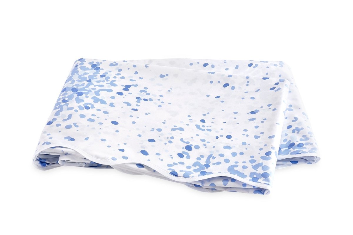 Poppy Azure Flat Sheet | Matouk at Fig Linens