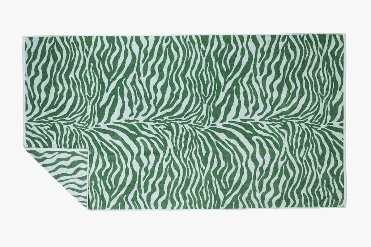 Beach Towel - Santiago Palm Beach Towel by Matouk Schumacher - Open