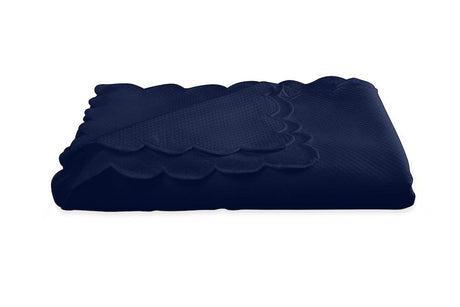 Savannah Gardens Oblong Navy Tablecloth | Matouk at Fig Linens