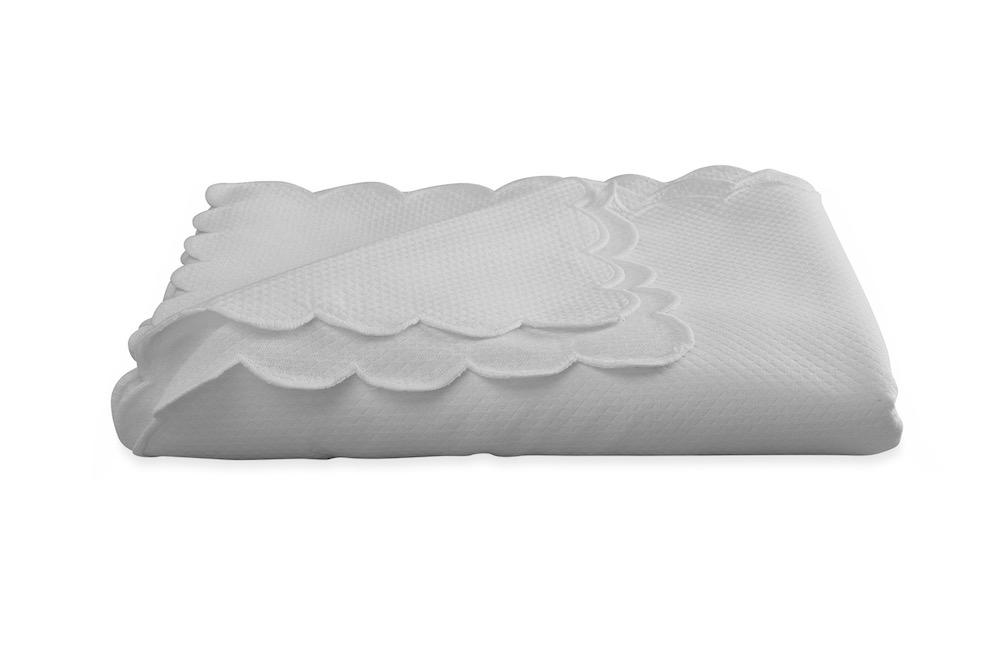 Savannah Gardens Oblong Silver Tablecloth | Matouk at Fig Linens