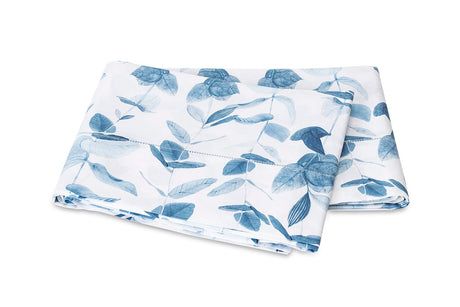 Flat Sheet - Matouk Schumacher Antonia Hazy Blue Bedding at Fig Linens and Home