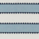 Matouk Schumacher - Apollo Stripe Tablecloths in Sky - Detail photo of Fabric