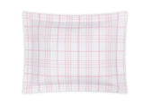 August Plaid Peony Pink Pillow Sham | Matouk Schumacher at Fig Linens and Home