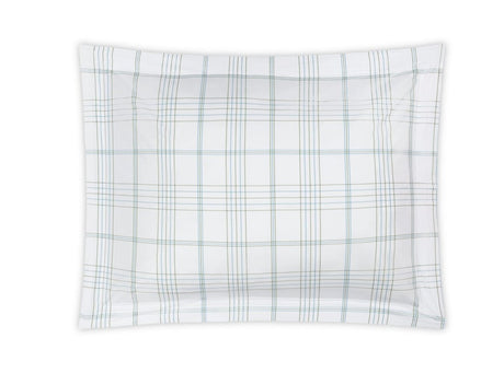 August Plaid Sea Pillow Sham | Matouk Schumacher at Fig Linens and Home