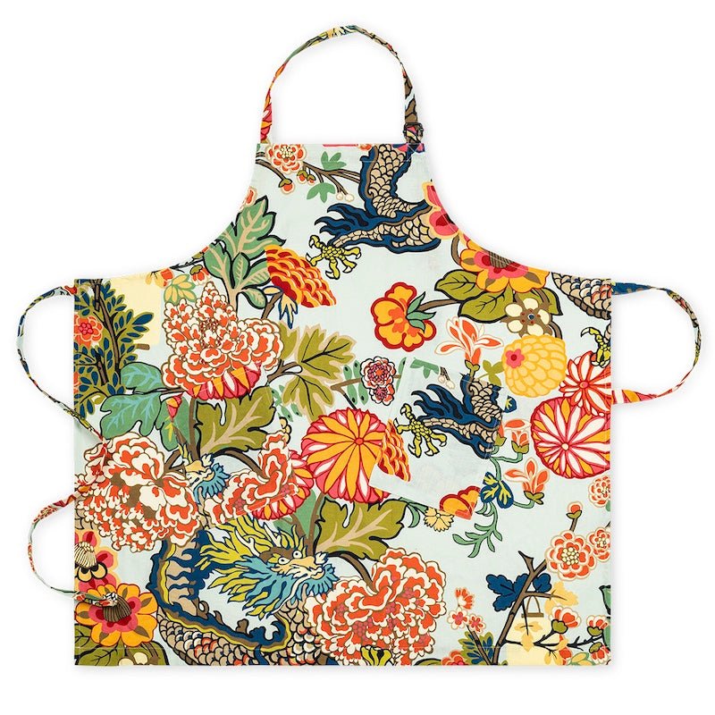 Chiang Mai Dragon Aquamarine Apron by Matouk Schumacher - Fig Linens and Home