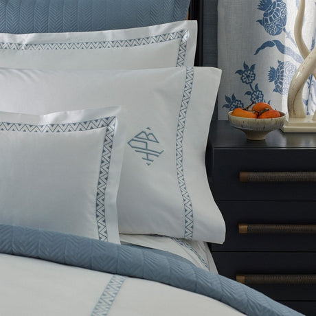 Matouk Prado Hazy Blue Duvets, Sheets, Shams - Fig Linens and Home