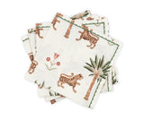 Matouk Napkins | Tiger Palm Napkin Set of 4 - Matouk Schumacher Table at Fig Linens and Home