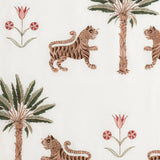 Fabric Swatch - Matouk Schumacher Tiger Palm Shower Curtain in Tiger Eye at Fig Linens and Home