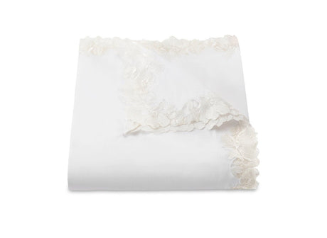 Matouk Virginia Lace White Duvet Cover