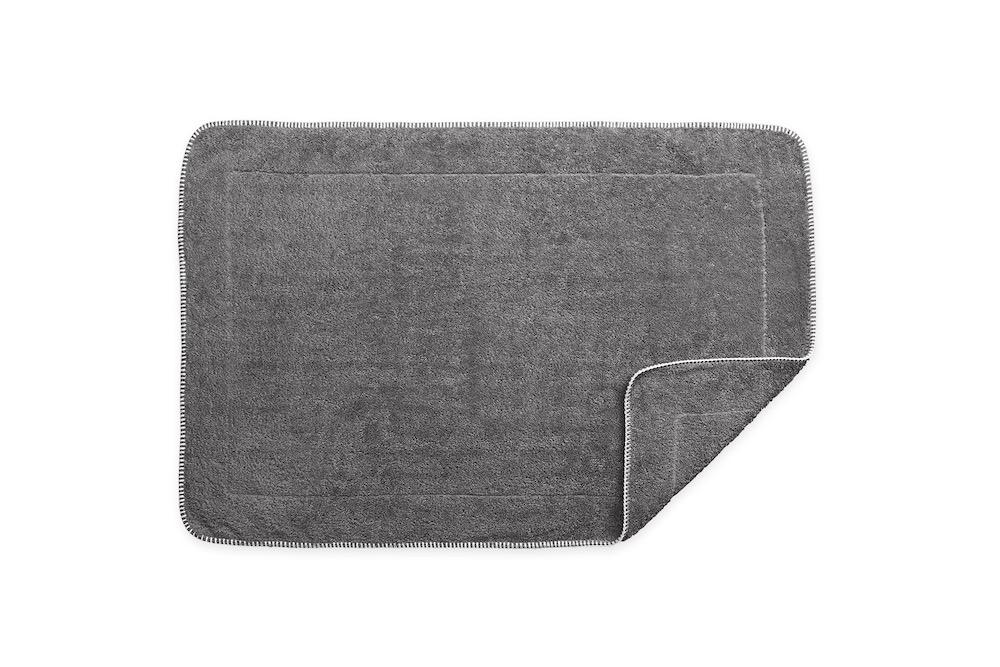 Matouk Whipstitch Smoke Gray Tub Mats | Fig Linens