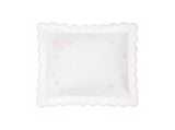 Hearts Mini Pillow in Slipper Pink - Matouk Baby Pillows at Fig Linens and Home