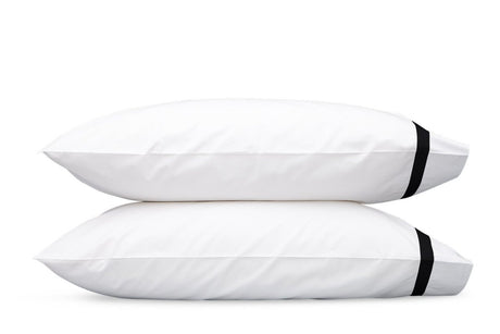 Lowell Black Pillowcases | Matouk at Fig Linens