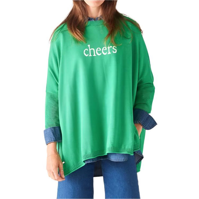 Catalina Sweater  Cheers Holiday Seasonal in Clover Green - Mersea at Fig Linens and Home