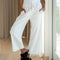 Sweatpant - Frenchie Wide Leg Pant Ash Heather by Mersea | French Terrycloth shown on Model - Front