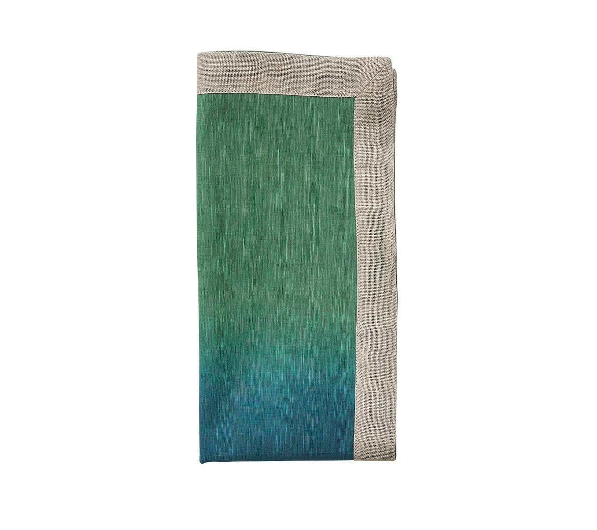 Dip Dye Napkin in Navy & Green by Kim Seybert at Fig Linens and Home