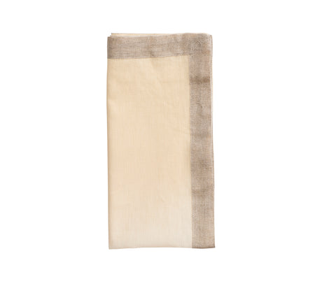 Dip Dye Napkin in White & Beige by Kim Seybert at Fig Linens and Home