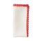 Knotted Edge Napkin in White, Pink & Orange by Kim Seybert at Fig Linens and Home