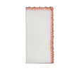 Knotted Edge Napkin in White, Natural & Orange by Kim Seybert at Fig Linens and Home