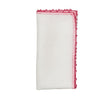 Knotted Edge Napkin in White, Pink & Blush by Kim Seybert at Fig Linens and Home