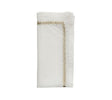 Jardin Napkin in White, Gold & Silver by Kim Seybert at Fig Linens and Home