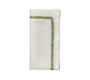 Jardin Napkin in White & Green Set of 4 by Kim Seybert