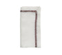 Jardin Napkin in White & Red by Kim Seybert at Fig Linens and Home