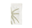 Palm Coast Napkin in White, Green & Gold by Kim Seybert at Fig Linens and Home