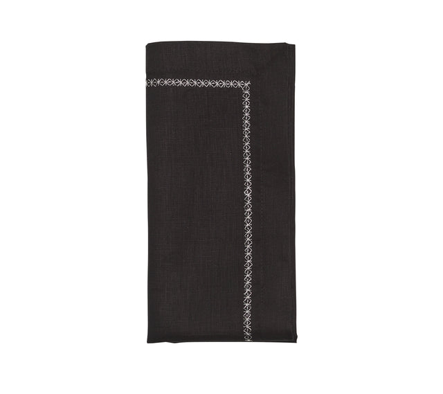 Classic Napkin in Black by Kim Seybert at Fig Linens and Home