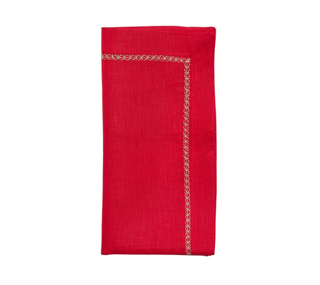 Classic Napkin in Red by Kim Seybert at Fig Linens and Home