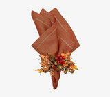 Fall Frolic Napkin Ring in Brown & Orange Set of 4 by Kim Seybert