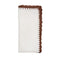 Shell Edge Napkin in White & Brown by Kim Seybert at Fig Linens and Home