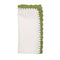 Shell Edge Napkin in White & Green by Kim Seybert at Fig Linens and Home